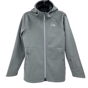 The North Face Gray Apex Risor Windwall Hoodie Fleece-Lined Jacket Size Medium